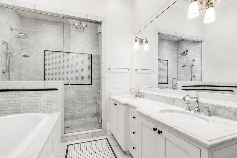 Modern bathroom renovation with a walk-in shower